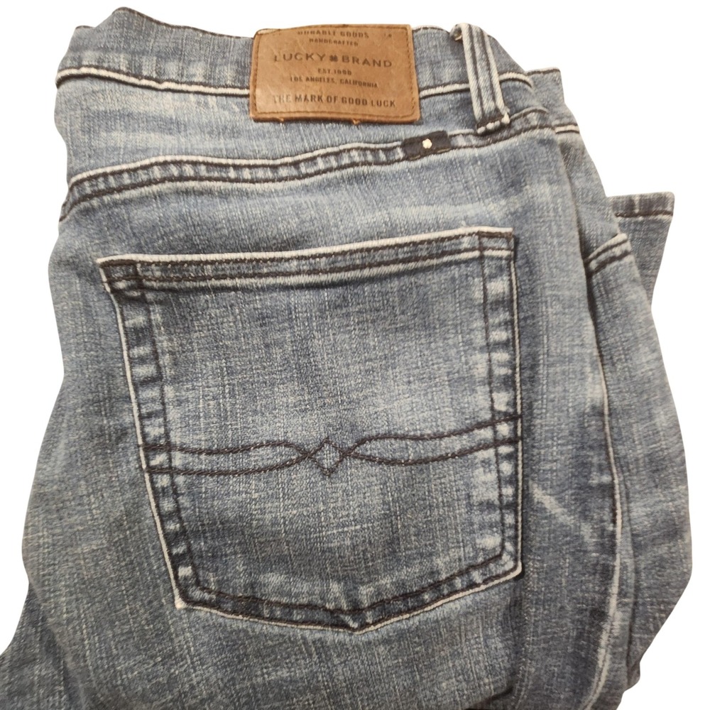 Lucky Brand 363 Straight Jeans Mens 32 Blue Medium Wash Denim Retro Y2K style